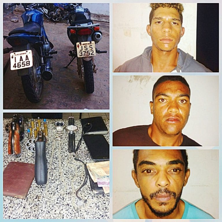 Militares prendem trio envolvido em roubos de motos