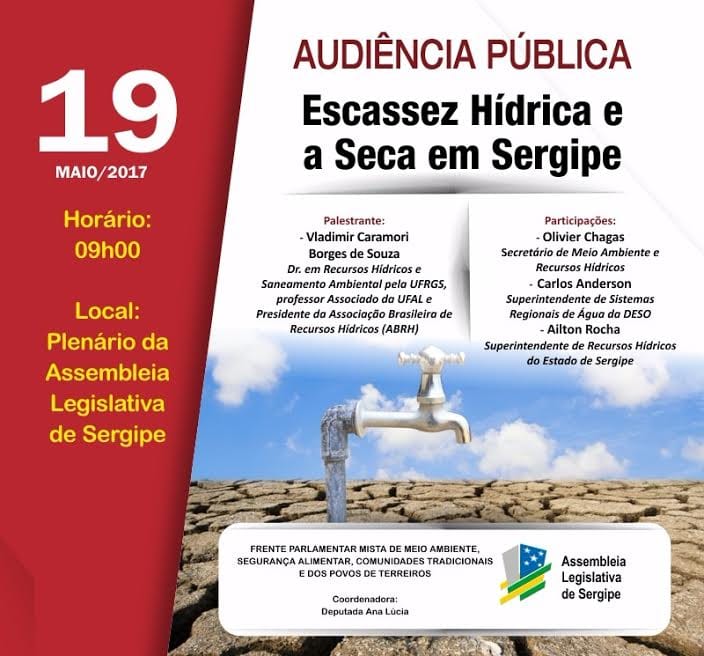 Audiência pública debate escassez hídrica e a seca em SE