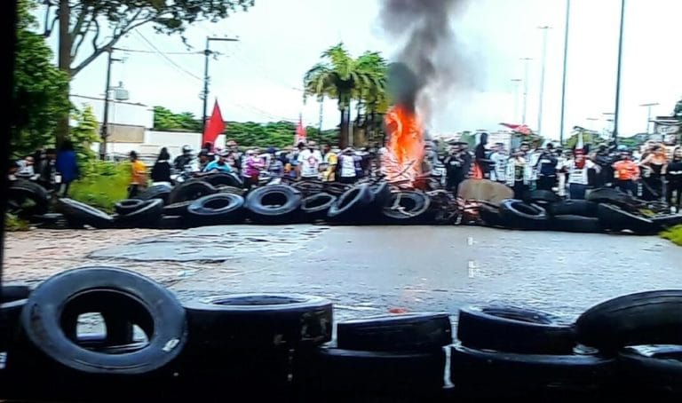 Confusão marca bloqueio da Marechal Rondon