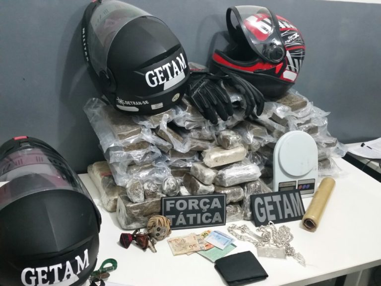 Ex-presidiário é flagrado com mais de 40 kg de maconha