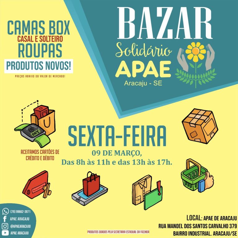 Apae realiza bazar beneficente na sexta