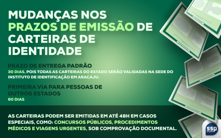 Prazo para entrega de RGs será de 30 dias