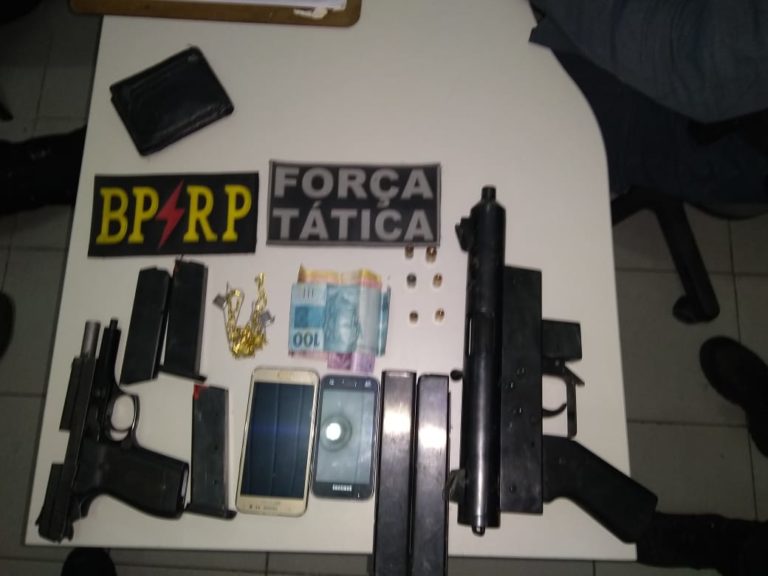 Três são presos após confronto com a PM