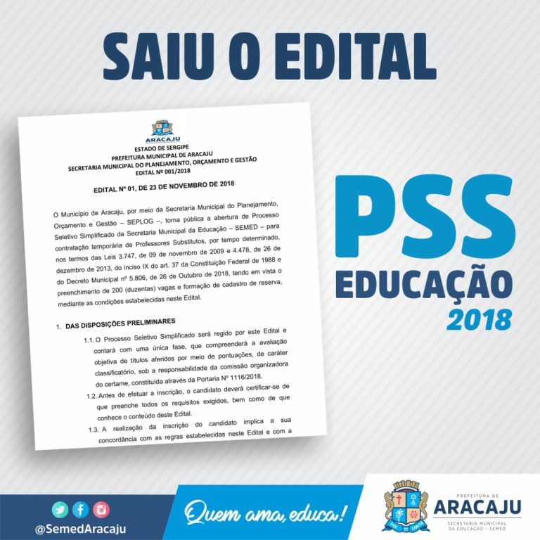 PMA divulga edital para seleção de professores temporários