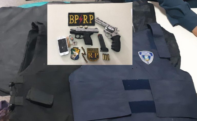 Dupla é presa com armas e coletes balísticos