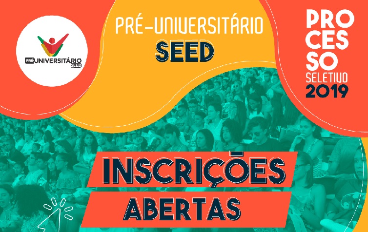 Seed inscreve para processo seletivo do Pré-Universitário