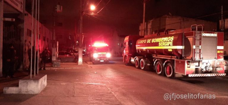 CBM é acionado para conter incêndio no Batalhão de Choque