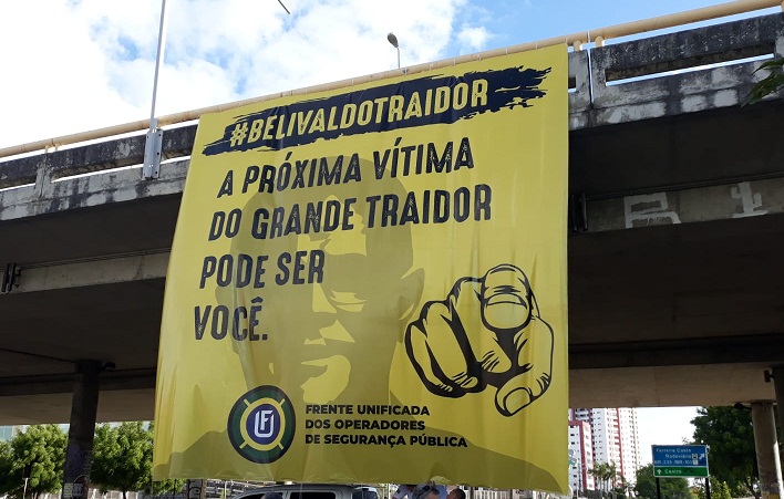 Operadores de segurança públicas realizam ato no DIA