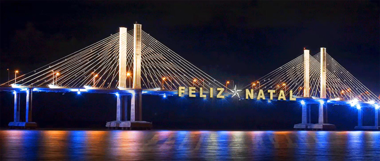 Ponte Aracaju-Barra recebe decoração natalina