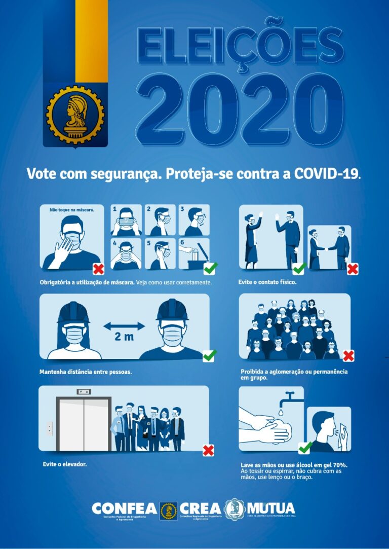 Crea-SE  reforça medidas preventivas à covid-19 para as eleições de 15 de julho
