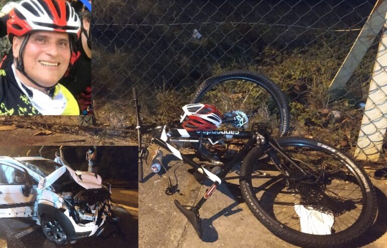 Oficial de justiça é atropelado e morto enquanto pedalava na Aruana