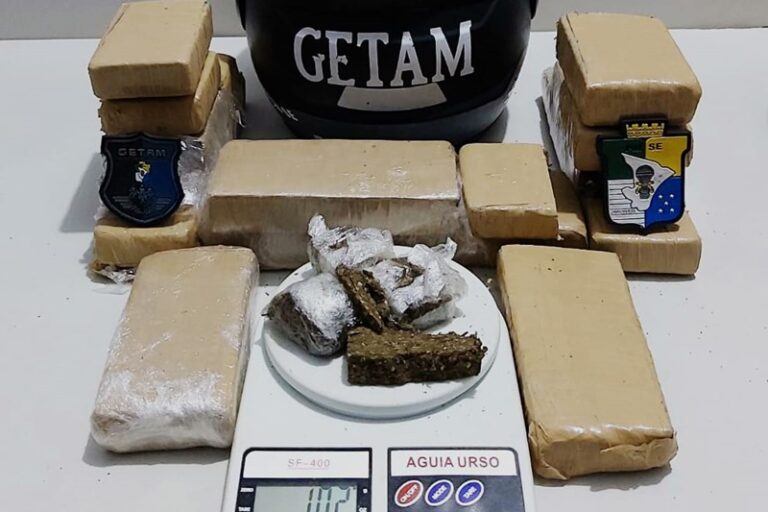 Getam apreende 4,6kg de maconha prensada na zona norte de Aracaju