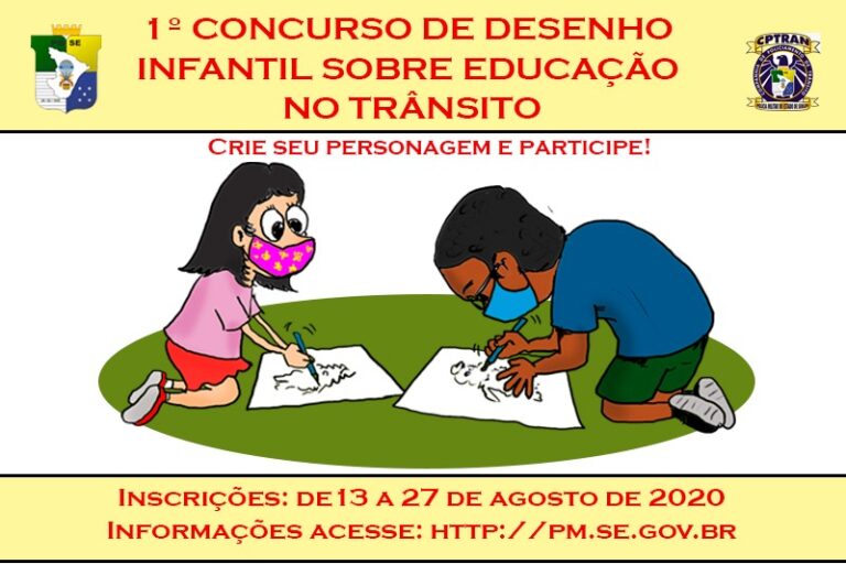 PM lança o concurso de desenho infantil sobre educação no trânsito
