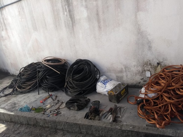 Polícia Civil recupera 1 tonelada de fios de cobre roubada da estação da Codevasf