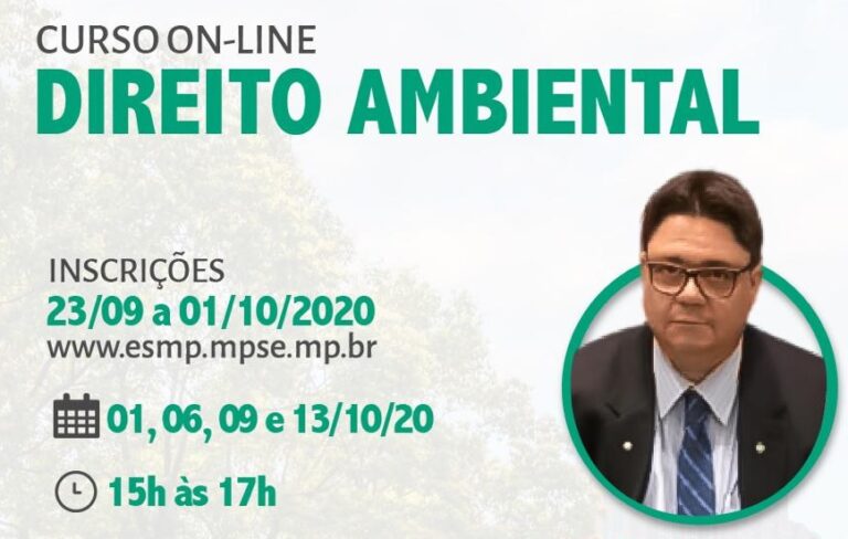 “Direito Ambiental” será tema de curso On-line no MP