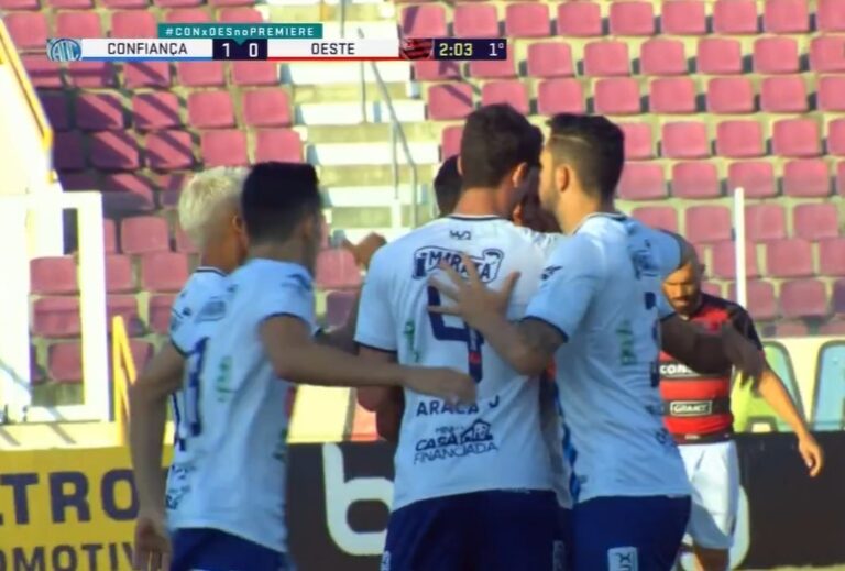 Confiança derrota o Oeste (SP) por 3 a 1 na Arena Batistão