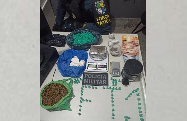PM prende duas mulheres e um homem por tráfico de drogas