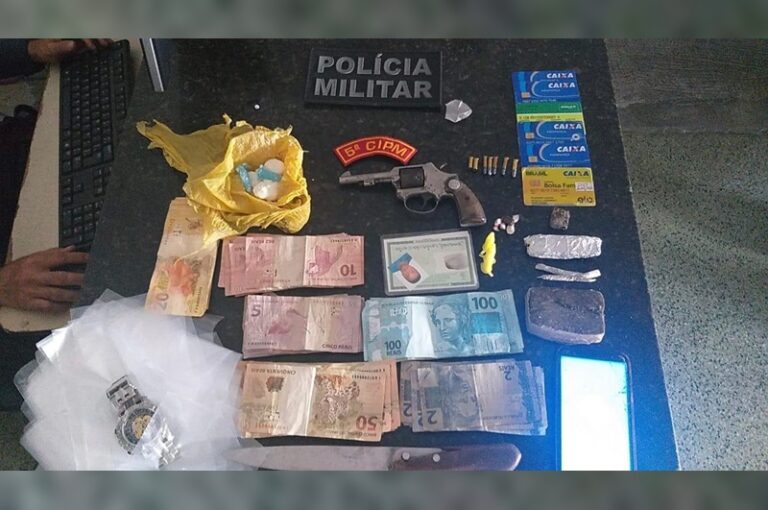 Suspeito de tráfico é preso após troca de tiros com a PM
