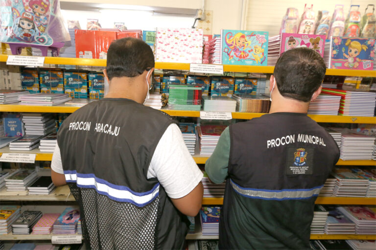 Procon Aracaju intensifica fiscalização em lojas de material escolar