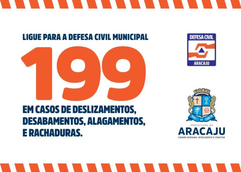 Defesa Civil de Aracaju emite alerta para chuvas nas próximas 48h