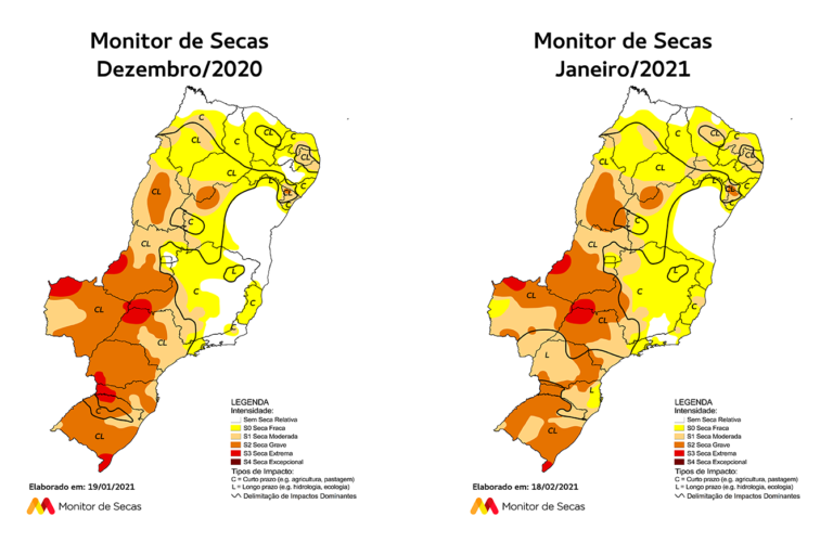 Monitor de Secas indica aumento da área com seca grave em Sergipe em janeiro