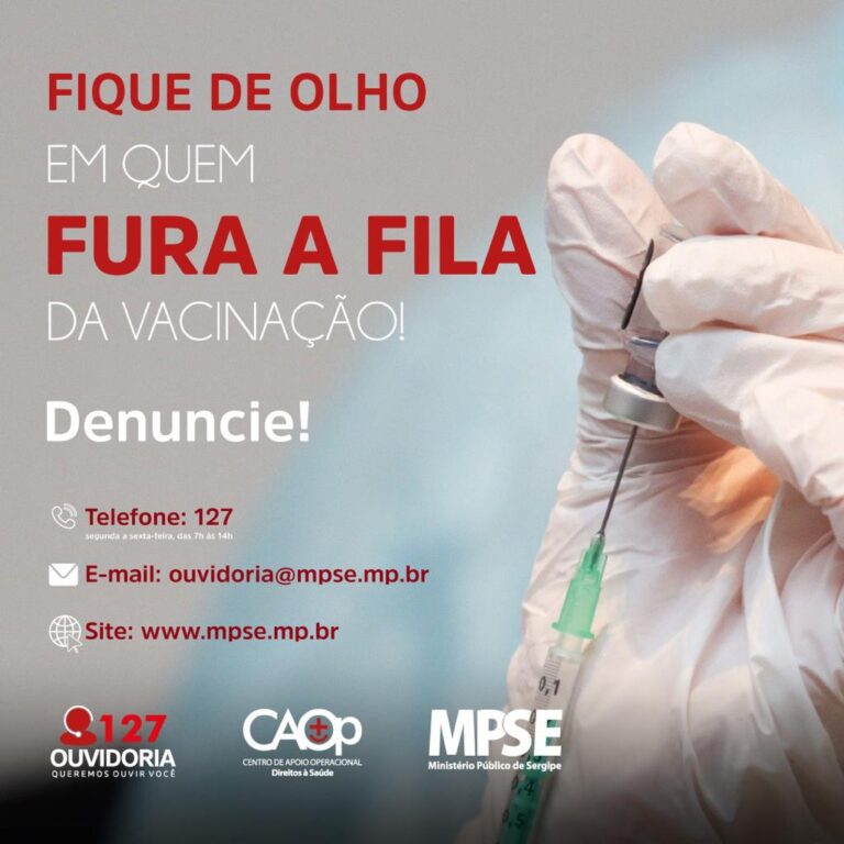Saiba com denunciar quem fura a fila para a imunização da Covid-19