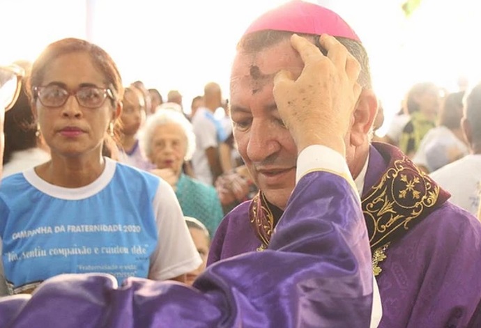 Dom João José Costa celebra missa da Quarta-feira de Cinzas