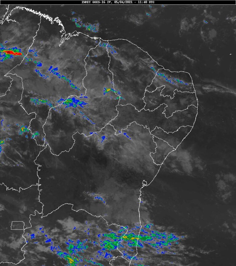 Previsão é de tempo nublado e chuvas isoladas nos próximos dias em quase todas as regiões do Estado
