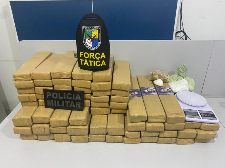 PM prende três mulheres e apreende 66 kg de maconha em rodovia estadual