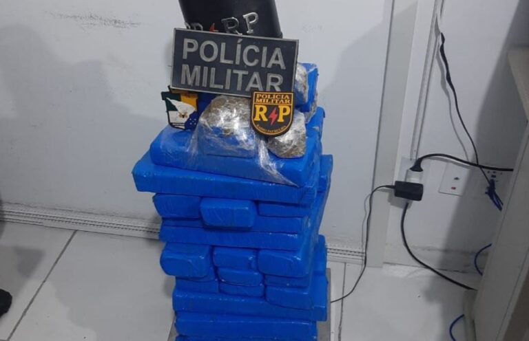 Radiopatrulha prende homem com 43 kg de maconha