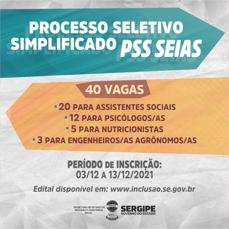 PSS da Inclusão inscreve a partir desta sexta-feira