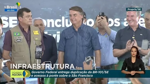 Bolsonaro inaugura 40 km de duplicação da BR-101 Norte em Sergipe