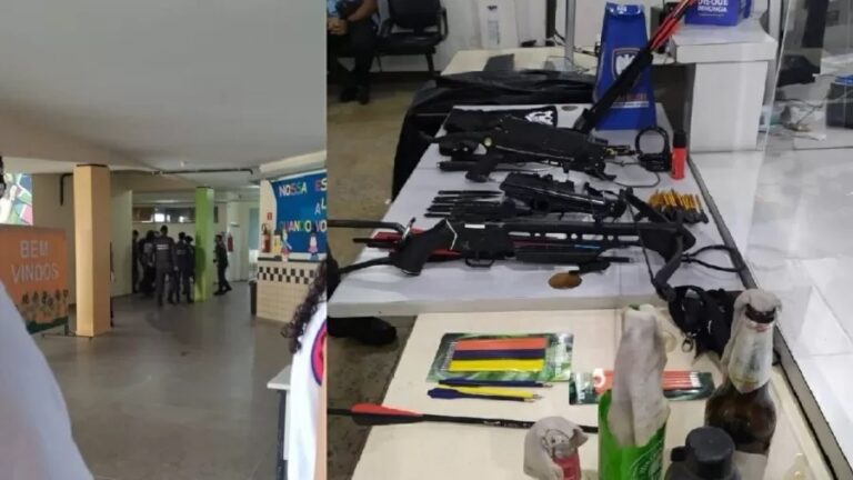 Jovem invade escola onde estudou com flechas, facas e bombas caseiras no ES