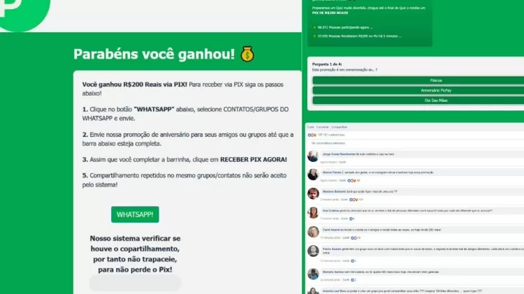 Golpe do PicPay: PF alerta sobre fraude que promete R$ 200 via WhatsApp