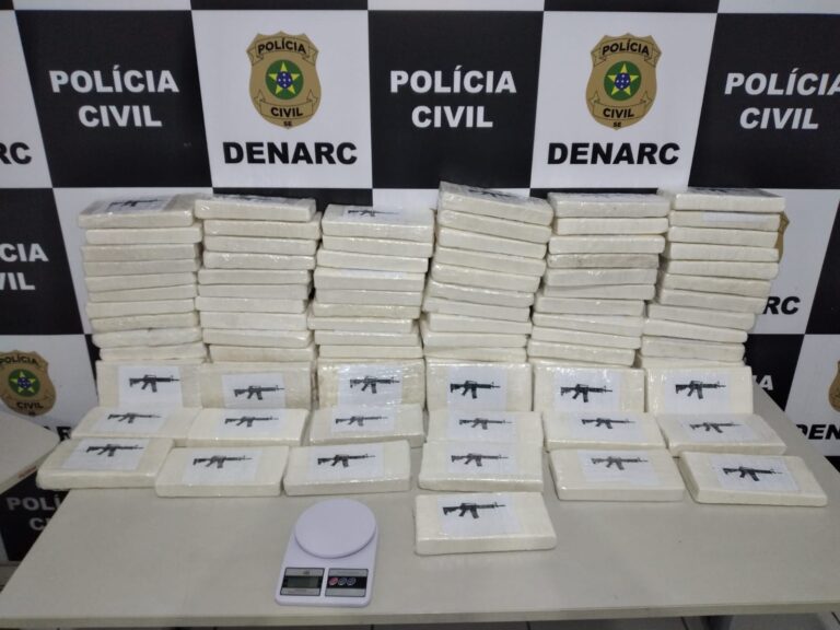 Denarc fecha depósito de drogas e apreende 96 kg de cocaína