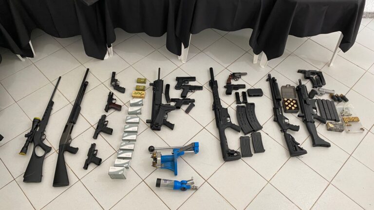 Operação Tiro Certo: Polícia apreende rifle, pistolas, munição e espingardas