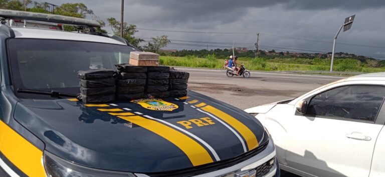 PRF apreende 23 kg pasta base de cocaína; prejuízo ao tráfico é de R$4 milhões