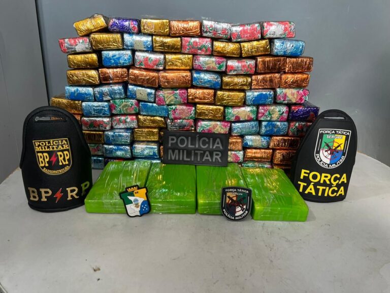 Polícia Militar apreende 66kg de drogas em N. Sra. do Socorro