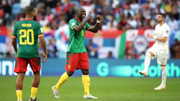 Em partida movimentada, Camarões e Sérvia ficam no empate de 3 a 3
