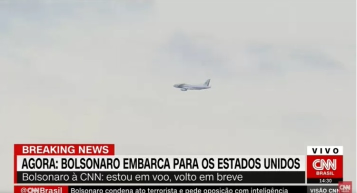 Bolsonaro deixa o Brasil e viaja aos EUA no penúltimo dia do seu mandato