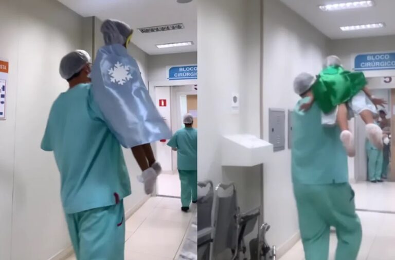 Médico leva crianças para cirurgia usando capas de super-herói e viraliza