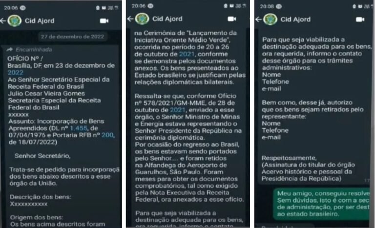 Mauro Cid tentou alterar data de ofício para reaver joias da Arábia Saudita