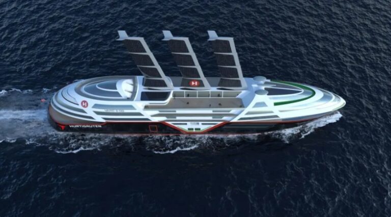 Navio elétrico com velas solares deve estrear em 2030; veja detalhes