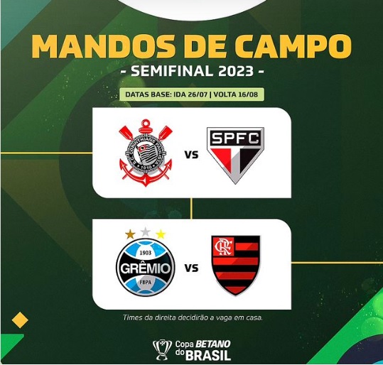 São Paulo e Flamengo decidem em casa as semifinais da Copa do Brasil
