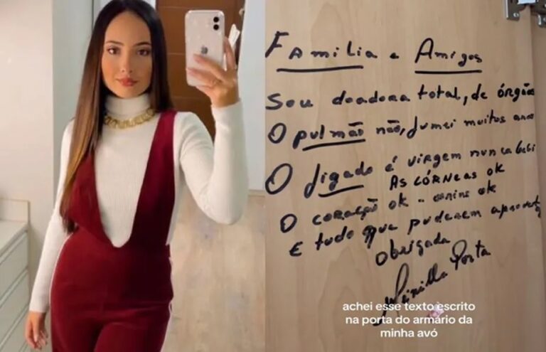Neta encontra bilhete com pedido feito por avó com Alzheimer