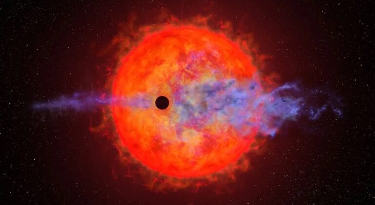 Telescópio Hubble registra atmosfera de planeta sendo destruída por uma estrela