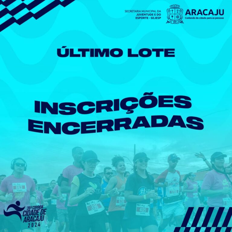 Inscrições para 39ª Corrida Cidade de Aracaju estão encerradas