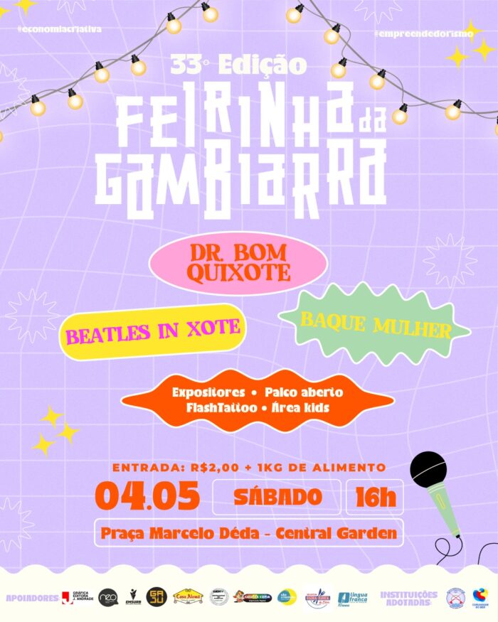 Feirinha da Gambiarra será realizada neste sábado, 4, no Central Garden