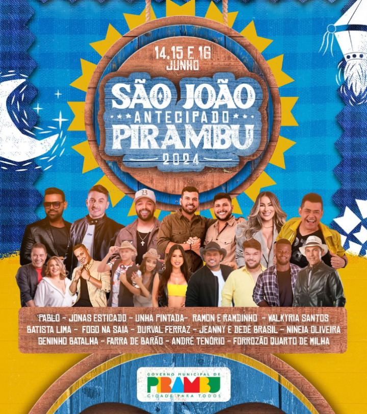 São João antecipado do município sergipano de Pirambu promete agitar este fim de semana