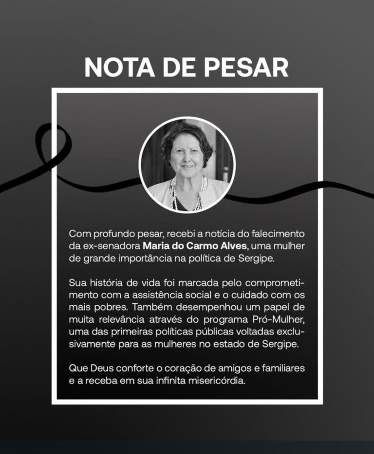 Luiz Roberto e Fabiano suspendem atos de campanha devido ao falecimento da ex-senadora Maria do Carmo Alves